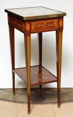 Louis XVI Marble Top Inlaid Side Table - 2146162