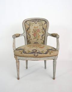 Louis XVI Painted Fauteuil C 1770 - 3243616