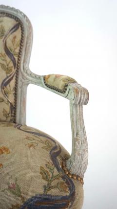 Louis XVI Painted Fauteuil C 1770 - 3243624