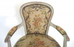 Louis XVI Painted Fauteuil C 1770 - 3243625
