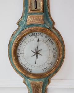 Louis XVI Painted and Gilded Barometer and Thermometer by Viard and Blanchard 1 - 4791556
