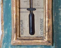 Louis XVI Painted and Gilded Barometer and Thermometer by Viard and Blanchard 1 - 4791569