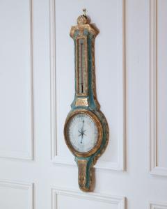 Louis XVI Painted and Gilded Barometer and Thermometer by Viard and Blanchard 1 - 4791570