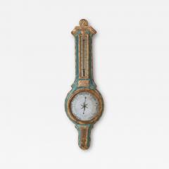 Louis XVI Painted and Gilded Barometer and Thermometer by Viard and Blanchard 1 - 4791769