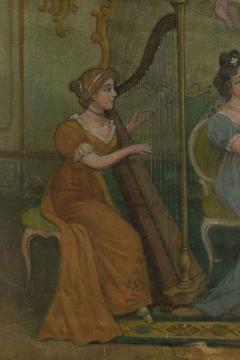 Louis XVI Painting of Music Room with Figures - 4516772