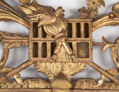 Louis XVI Period Carved Gilded Mirror with Rare Birdcage Motif - 4329440