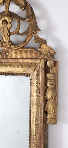Louis XVI Period Carved Gilded Mirror with Rare Birdcage Motif - 4329441