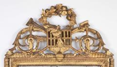 Louis XVI Period Carved Gilded Mirror with Rare Birdcage Motif - 4329443