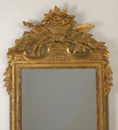 Louis XVI Style 19th Century Gilt and Painted Mirror - 4133241