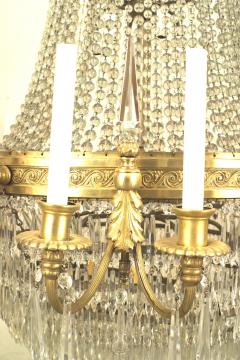Louis XVI Style 20th Century Large Crystal Chandelier - 735618