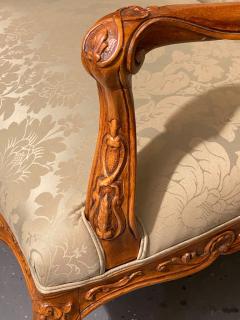 Louis XVI Style Antique Arm Throne Chairs Finely Upholstered a Pair - 2490787