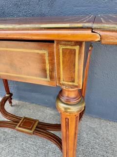 Louis XVI Style Brass Inlaid Writing Table - 4226019