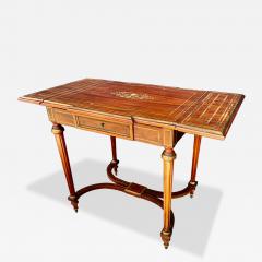 Louis XVI Style Brass Inlaid Writing Table - 4226996