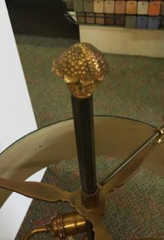 Louis XVI Style Brass Mounted Mahogany Bouillotte Lamp 20th Century Jansen - 594699
