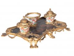 Louis XVI Style Bronze And Porcelain Inkstand - 4643455