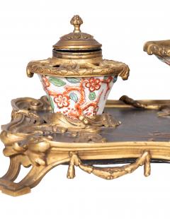 Louis XVI Style Bronze And Porcelain Inkstand - 4643478