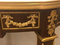 Louis XVI Style Bronze Framed Marble Top End Lamp Table with Bronze Mounts Pair - 2907586