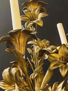 Louis XVI Style Bronze Mounted Five Light Tulip Design Hall or Bathroom Fixture - 1298380