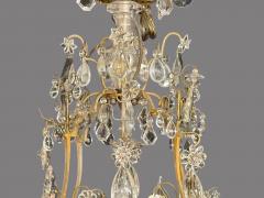 Louis XVI Style Bronze Rock Crystal 12 Light Chandelier France 19th c  - 4445360