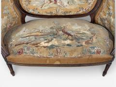 Louis XVI Style Canape or Settee Tapestry Walnut France 20th c  - 4533429