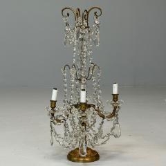 Louis XVI Style Candelabras Gilt Bronze Crystal France 1930s - 3639966