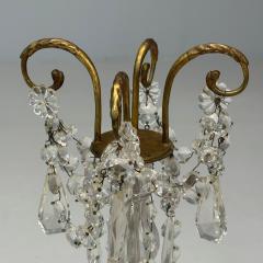 Louis XVI Style Candelabras Gilt Bronze Crystal France 1930s - 3639968