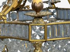 Louis XVI Style Chandelier Dore Bronze Crystal France 19th c  - 4731388