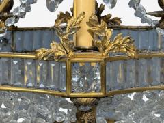 Louis XVI Style Chandelier Dore Bronze Crystal France 19th c  - 4731389