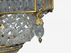 Louis XVI Style Chandelier Dore Bronze Crystal France 19th c  - 4731390