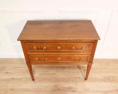 Louis XVI Style Cherrywood Chest of Drawers with Brass Trim France - 4451778