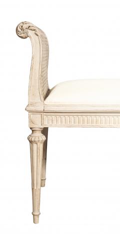 Louis XVI Style Creme Painted Bench - 4243455