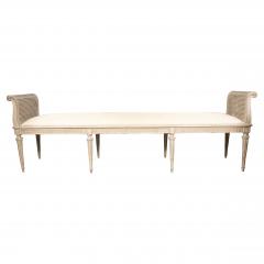 Louis XVI Style Creme Painted Bench - 4243474