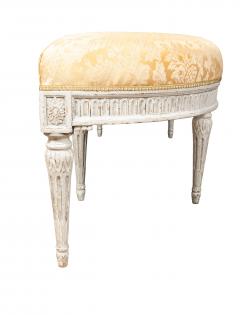 Louis XVI Style Creme Painted Bench - 4389772
