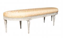 Louis XVI Style Creme Painted Bench - 4389776