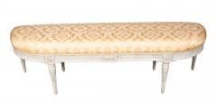 Louis XVI Style Creme Painted Bench - 4389785