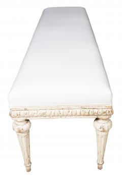 Louis XVI Style Creme Painted Bench - 4743728