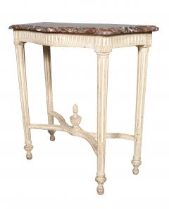 Louis XVI Style Creme Painted Console Table - 4524498