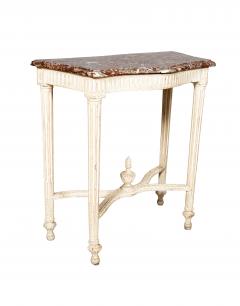 Louis XVI Style Creme Painted Console Table - 4524514
