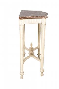Louis XVI Style Creme Painted Console Table - 4524521