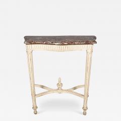 Louis XVI Style Creme Painted Console Table - 4526971