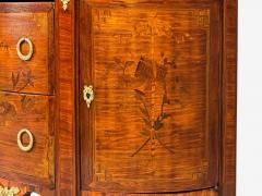 Louis XVI Style Demilune Commodes A Pair Inlaid Bronze France 19th c  - 4548698