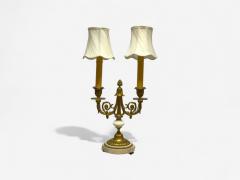 Louis XVI Style Dore Bronze Marble Candelabras France 19th c  - 4219926