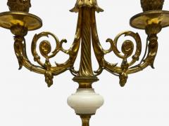 Louis XVI Style Dore Bronze Marble Candelabras France 19th c  - 4219927