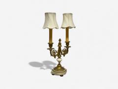 Louis XVI Style Dore Bronze Marble Candelabras France 19th c  - 4219930