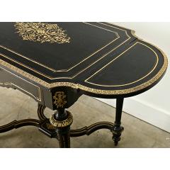 Louis XVI Style Ebonized Drop Leaf Desk - 3715600