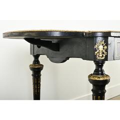 Louis XVI Style Ebonized Drop Leaf Desk - 3715617