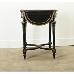 Louis XVI Style Ebonized Drop Leaf Desk - 3715631