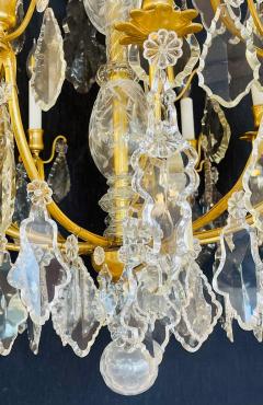 Louis XVI Style French Chandelier 12 Lights Crystal Bronze Recently Wired - 2539968