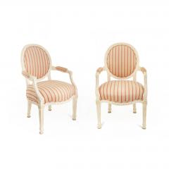French Louis XVI Arm Chair - Black and White Stripe – Luxe Furniture Inc