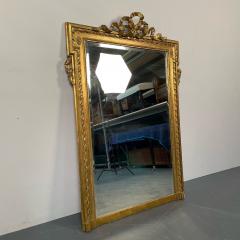 Louis XVI Style Gilt Wood Pier Console Wall Mirror Beveled - 3137056